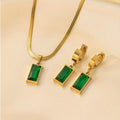 Iselotte Emerald Necklace & Earring Set