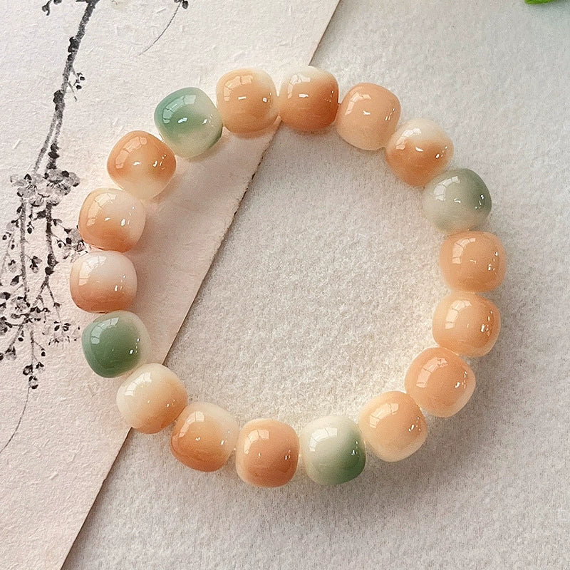 White jade bodhi bracelet