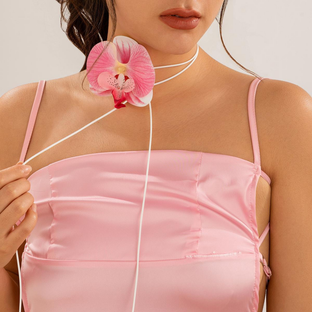 Phalaenopsis necklace and earrings