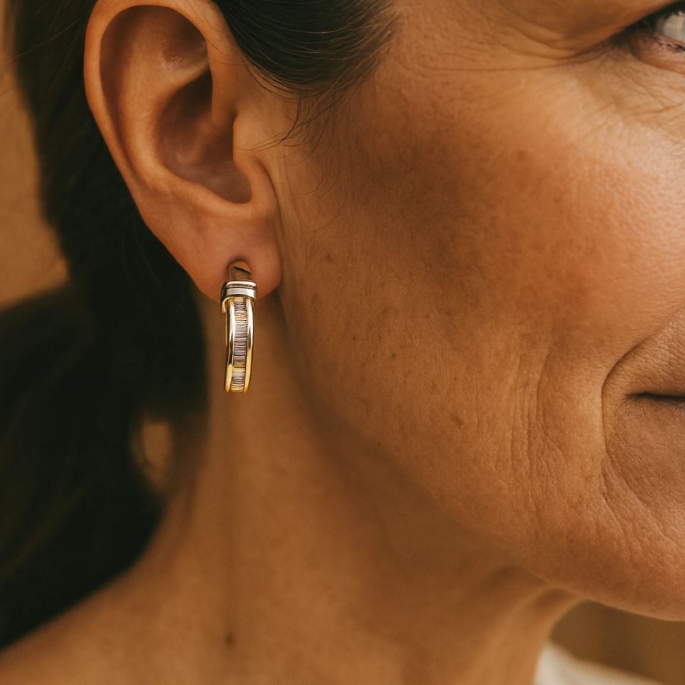 Vintage Gold & Diamond Earrings