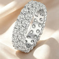 Double-Row Eternity Moissanite Ring