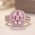 Gold Amethyst Halo Ring