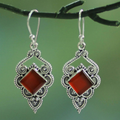 Vintage Square Crystal Earrings