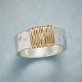 Silver and Gold Wire Wrapped Ring