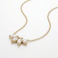 GOLD MARQUISE ZIRCONIA PENDANT NECKLACE