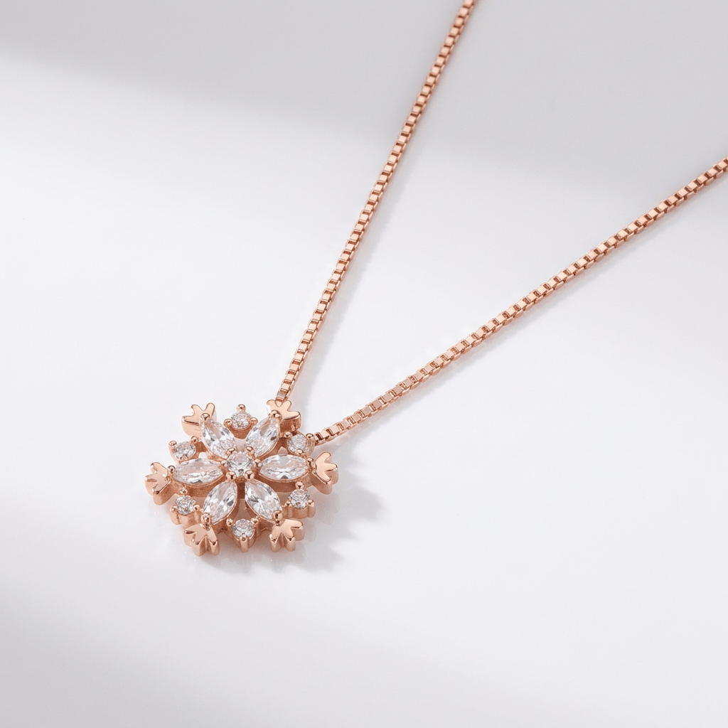 SNOWFLAKE ZIRCONIA NECKLACE