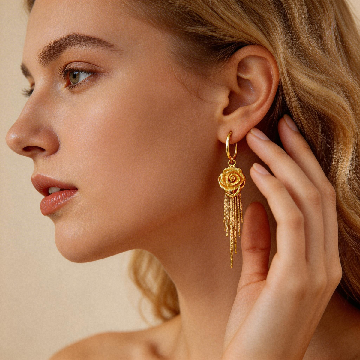 Elegant Flower Tassel Earrings