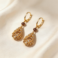 Elegant Natural Crystal Teardrop Earrings