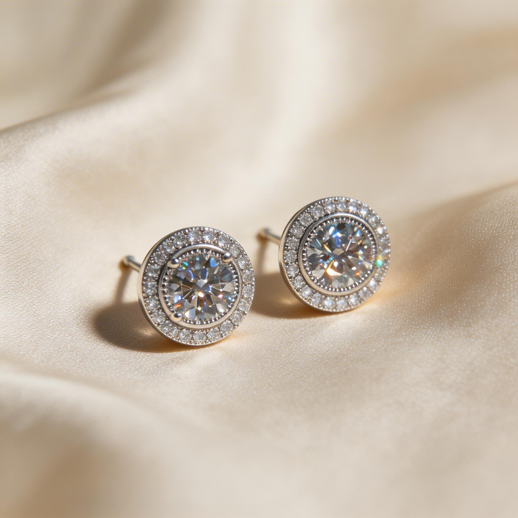 Classic Round Stud Earrings