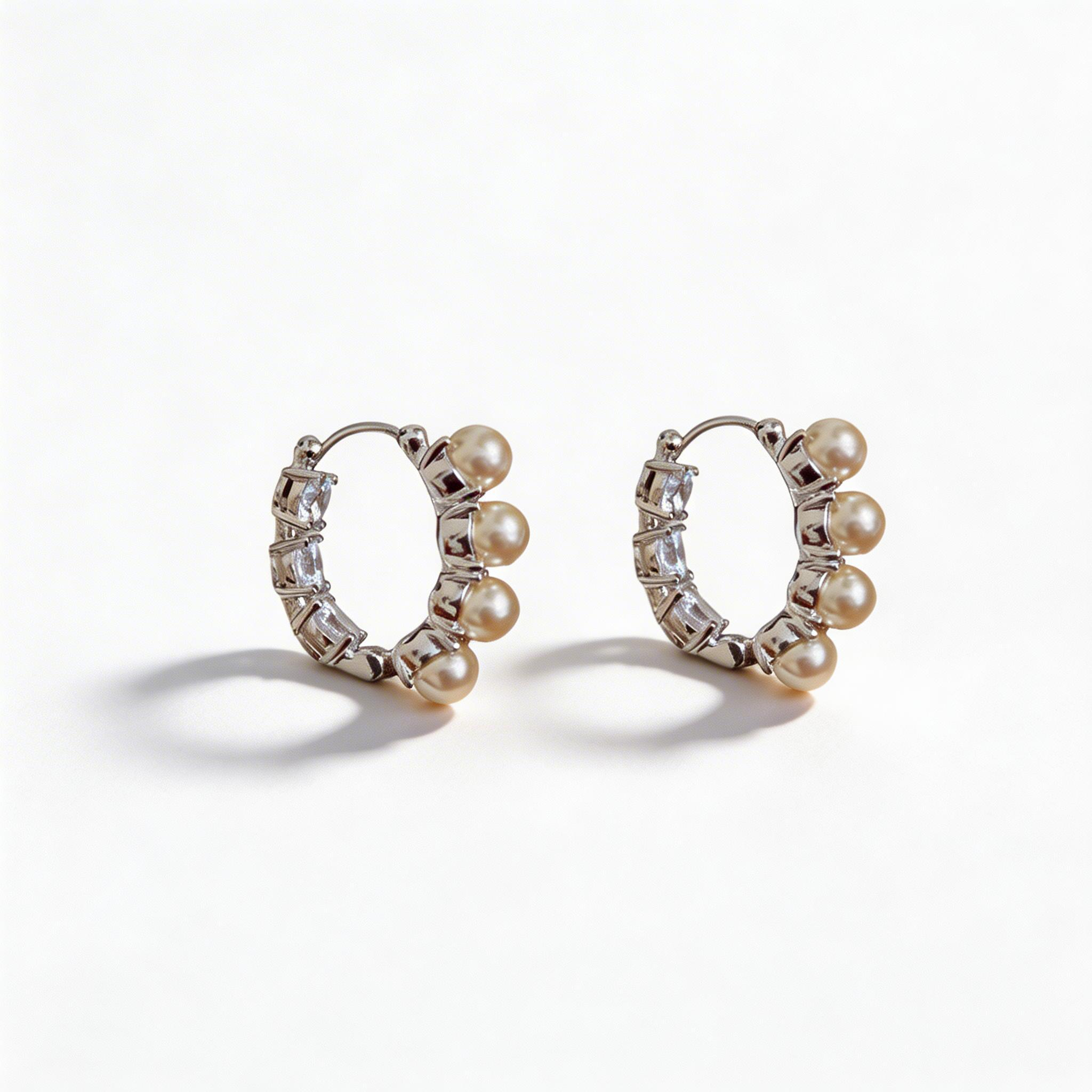 Elegant Pearl Cluster Earrings