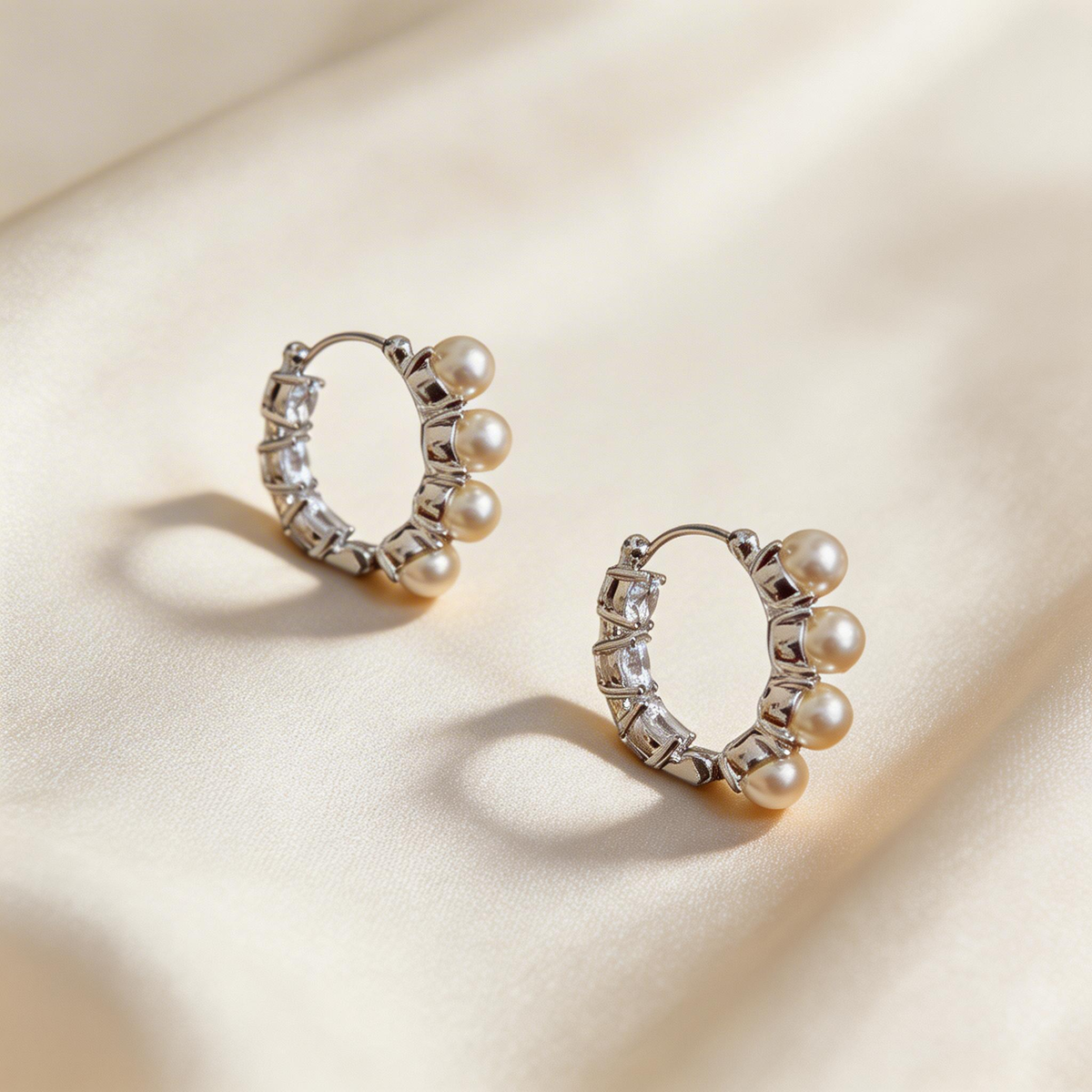 Elegant Pearl Cluster Earrings