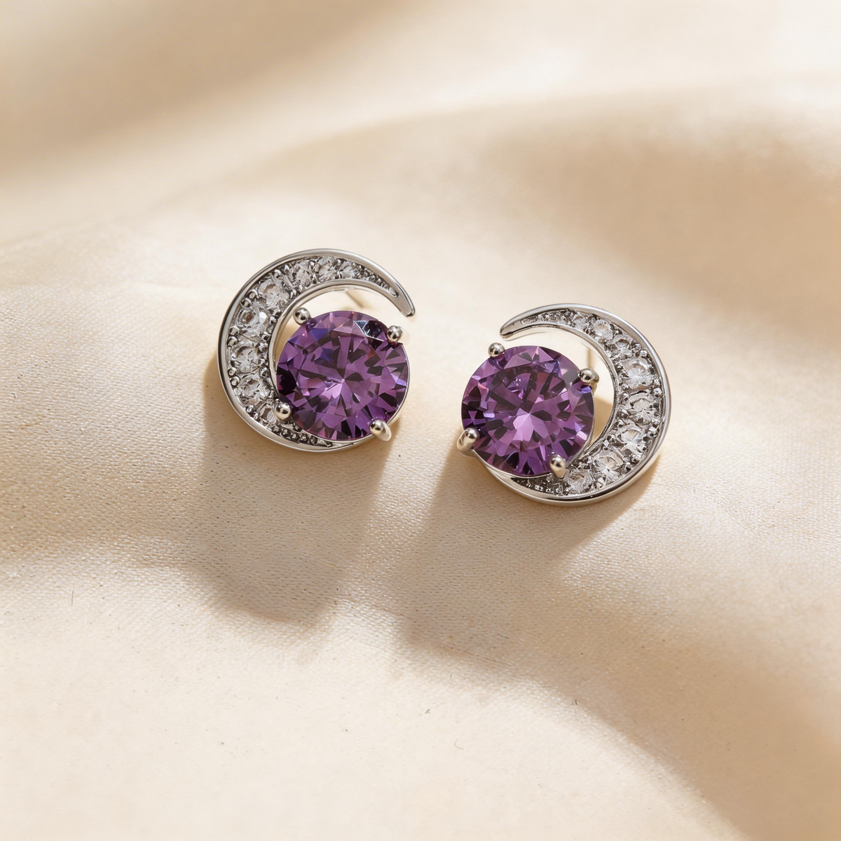 Elegant Sun, Moon & Star Stud Earrings