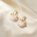 Elegant Gardenia Flower Earrings