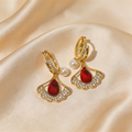 Elegant Ginkgo Leaf Double-Layer Earrings