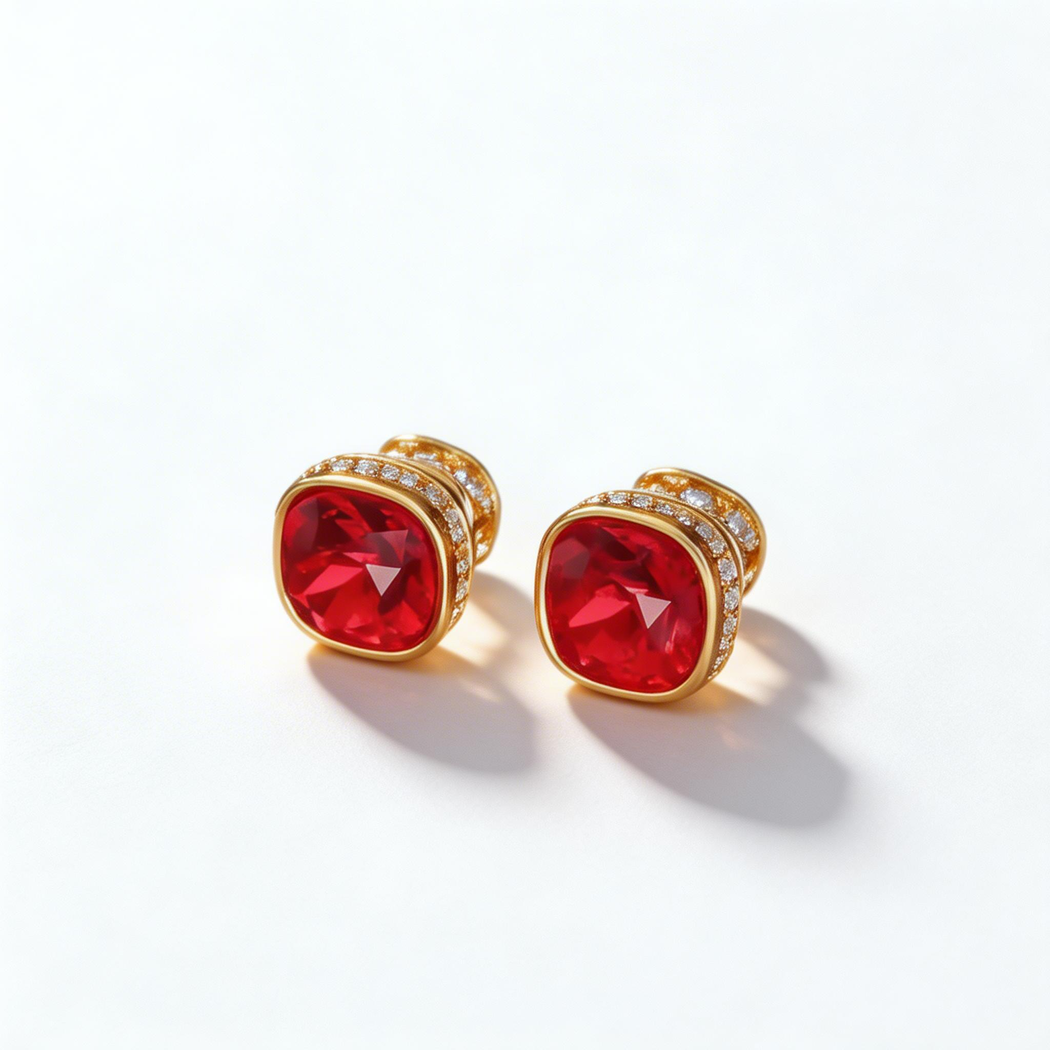 Natural Ruby Stud Earrings
