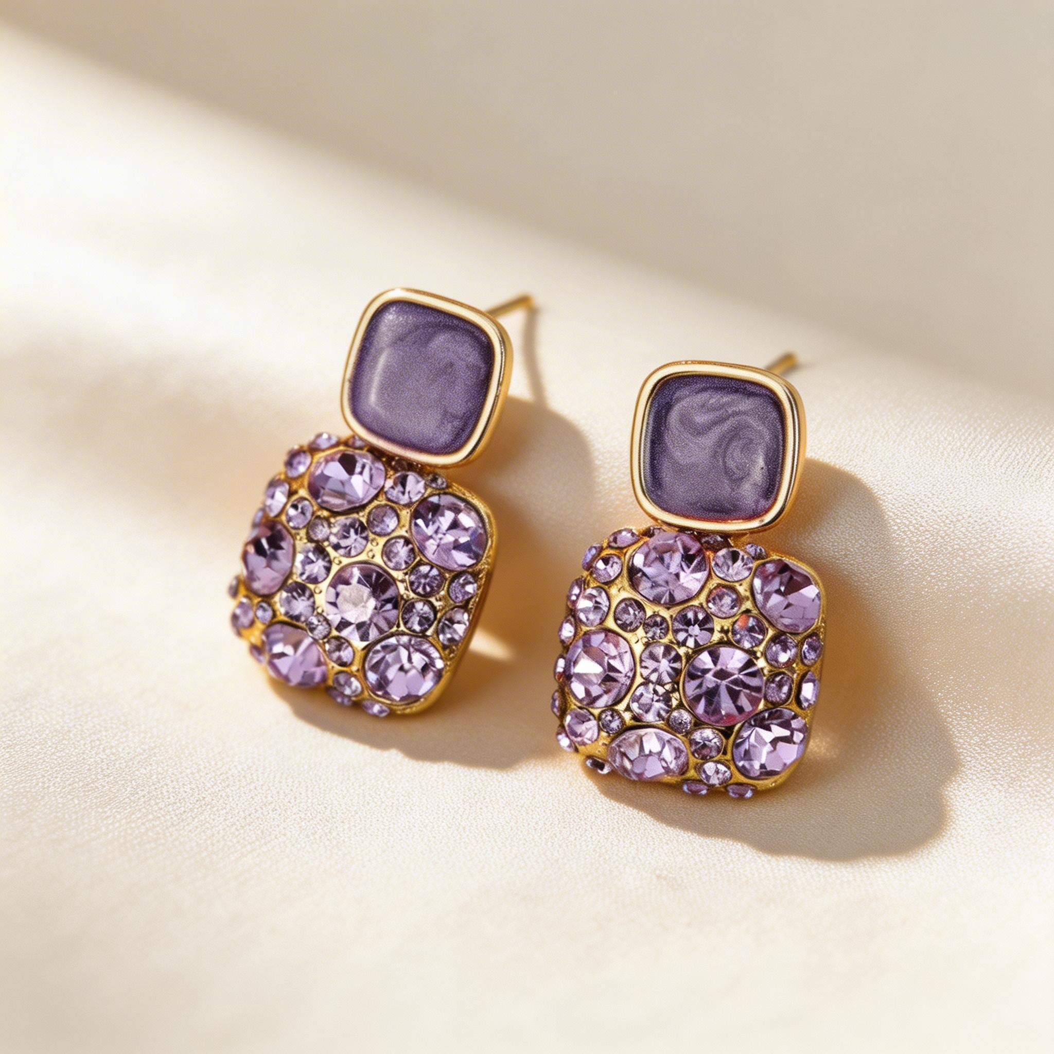 Elegant Sugar Cube Stud Earrings