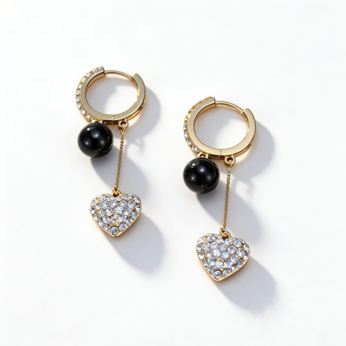 Vintage Tassel Heart Drop Earrings