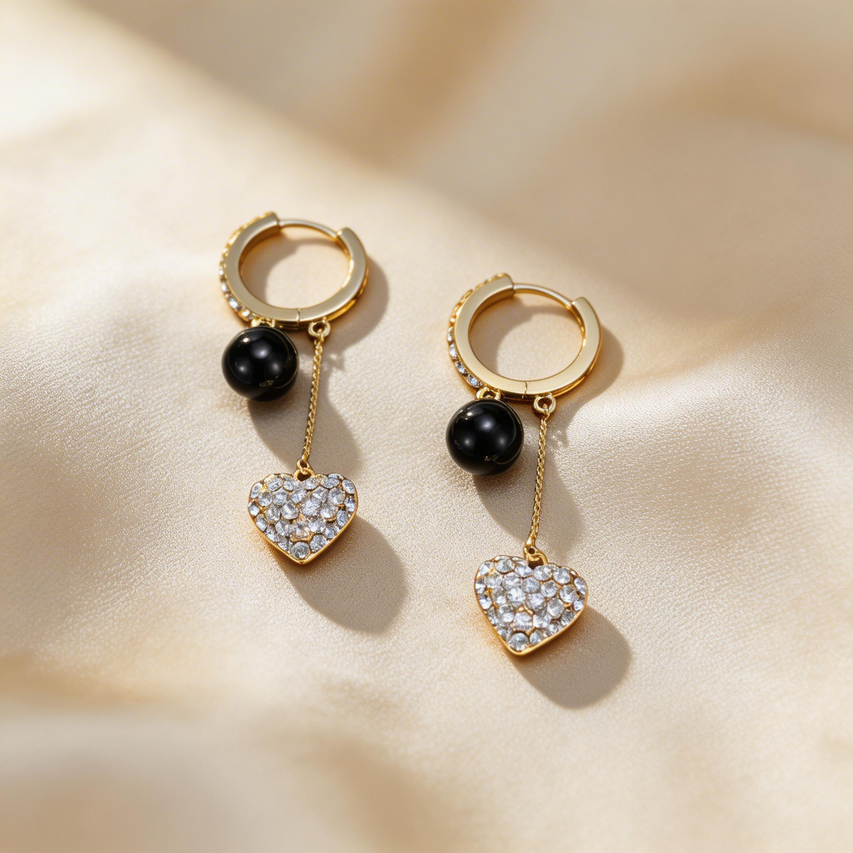 Vintage Tassel Heart Drop Earrings