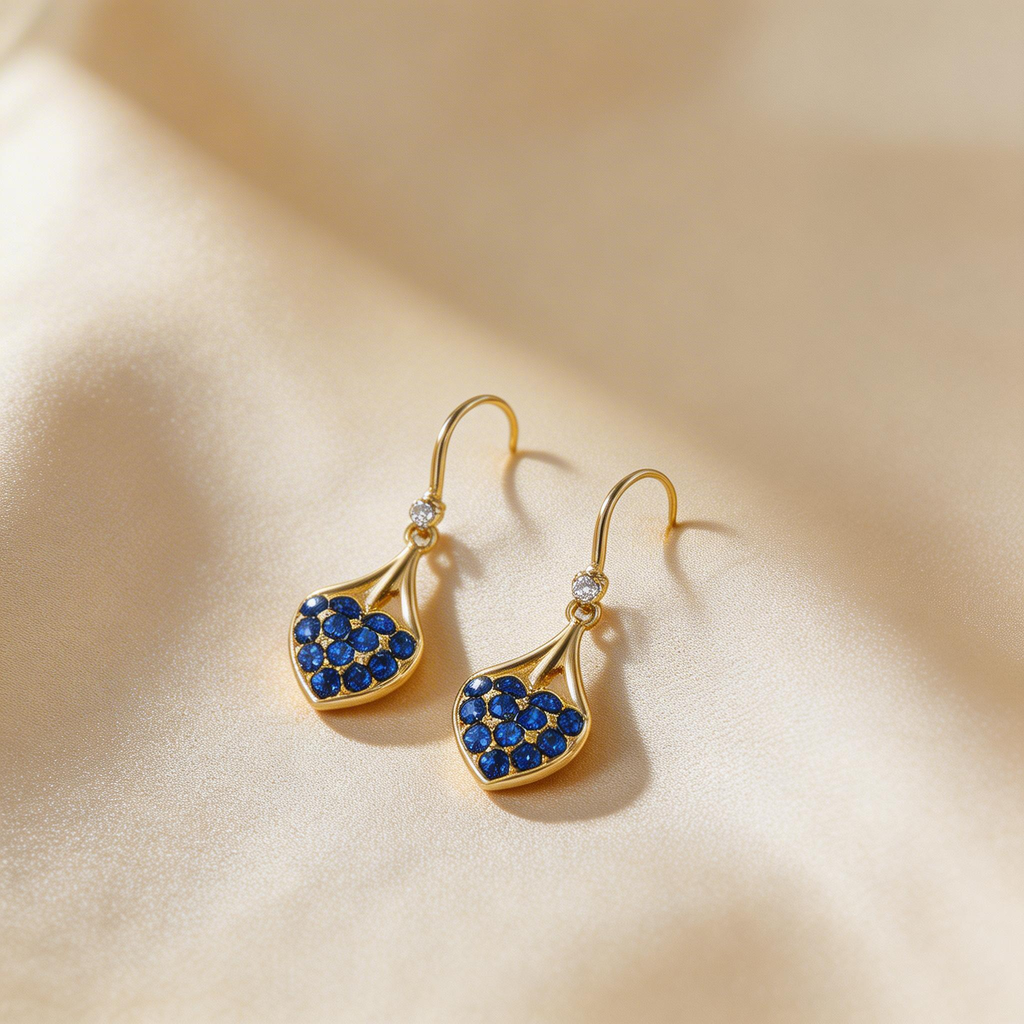 Delicate Heart Drop Earrings