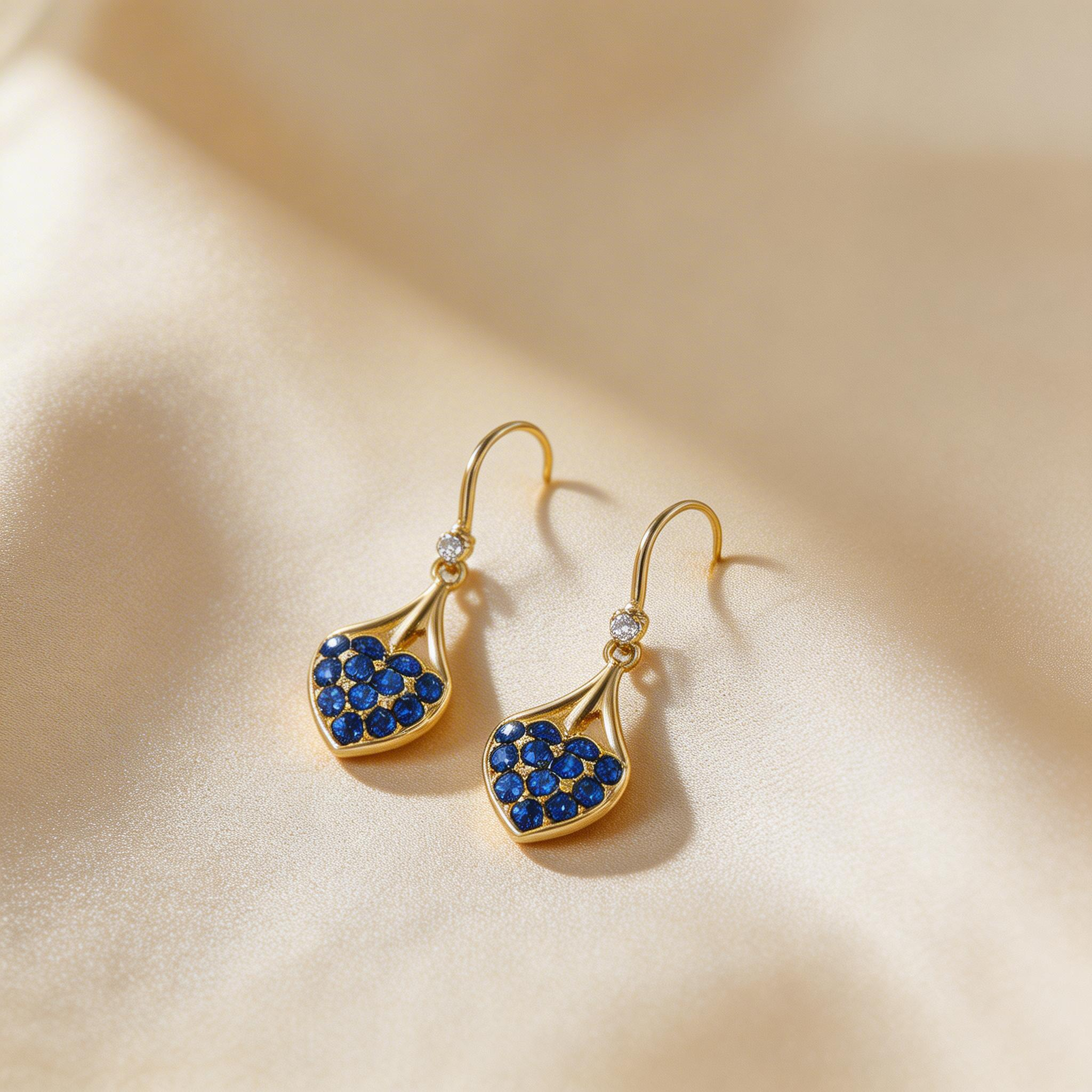 Delicate Heart Drop Earrings