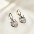 Heart Drop Hoop Earrings