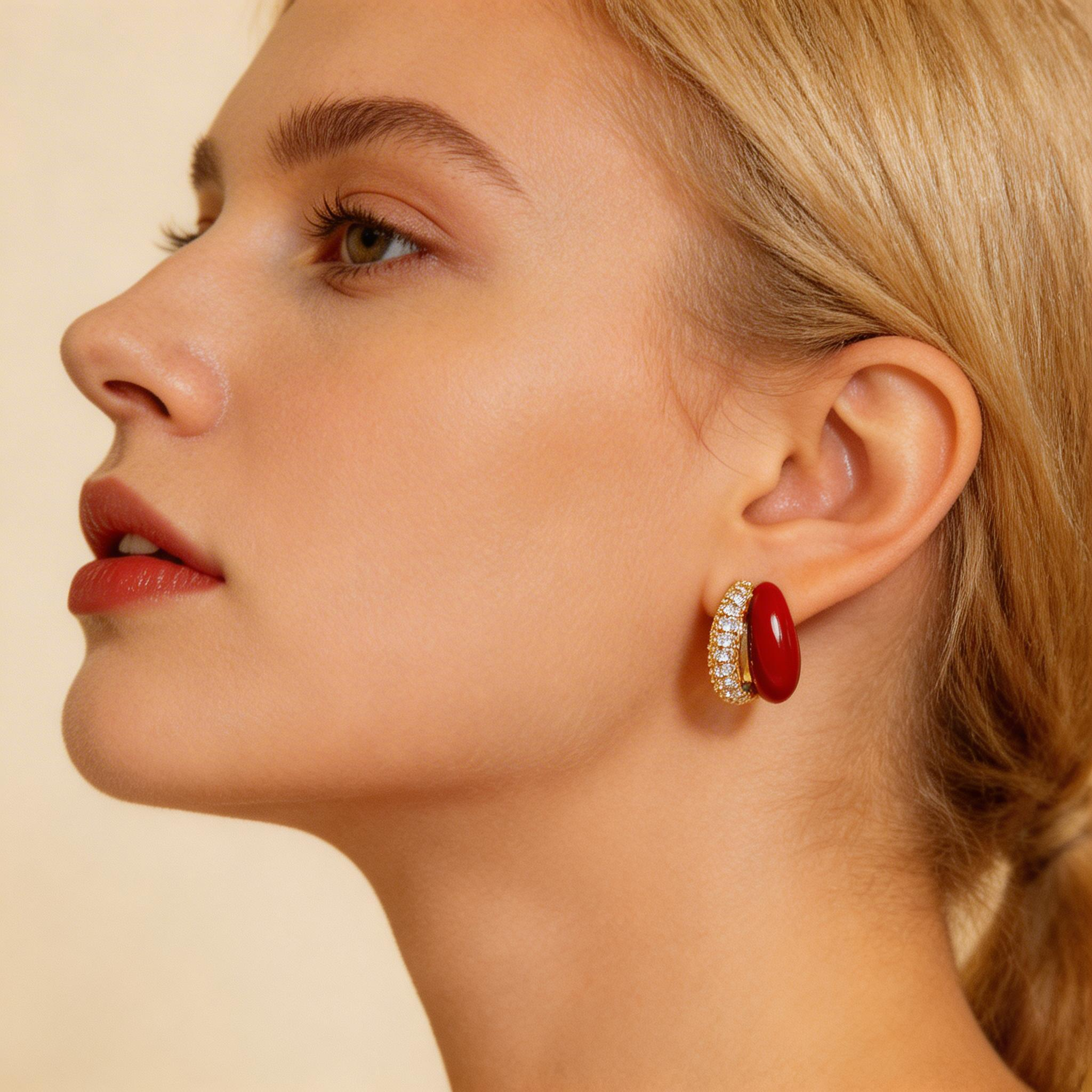 Elegant Double Arc Stud Earrings