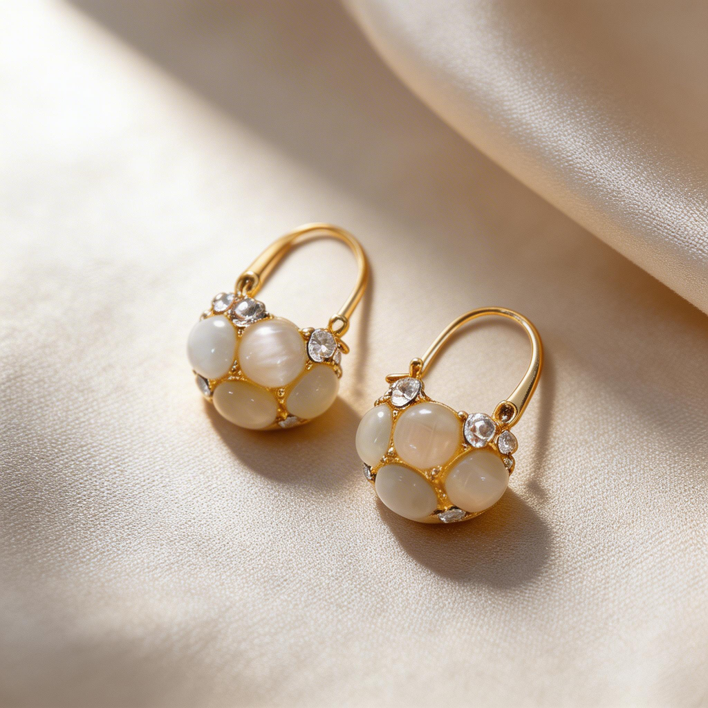 Cat’s Eye Sphere Drop Earrings