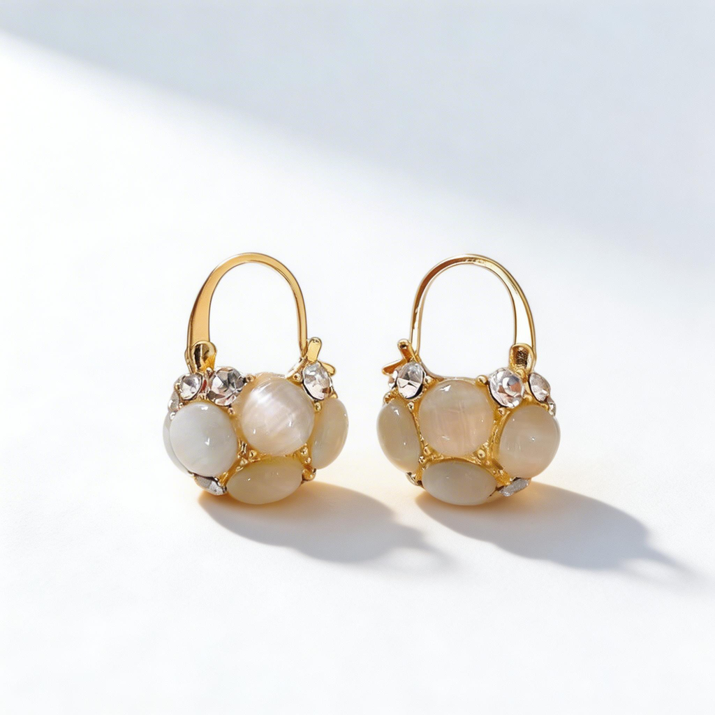 Cat’s Eye Sphere Drop Earrings