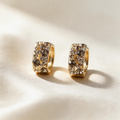 Vintage Pavé Wide Hoop Earrings