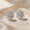 Halo Sunflower Stud Earrings