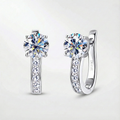 Moissanite Canal Huggy Earrings