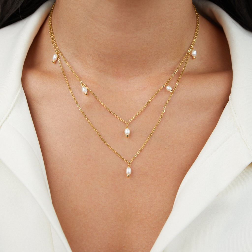 Tanya – Gold Necklace with Layered and Modern Links.