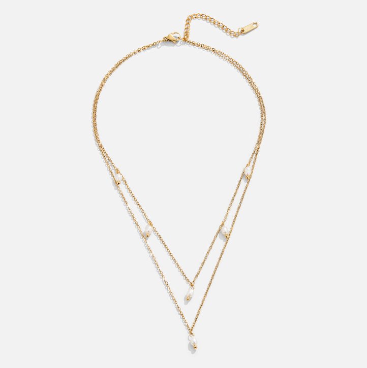 Tanya – Gold Necklace with Layered and Modern Links.