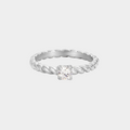 Miriam K. – Delicate Sculpted Silver Ring.