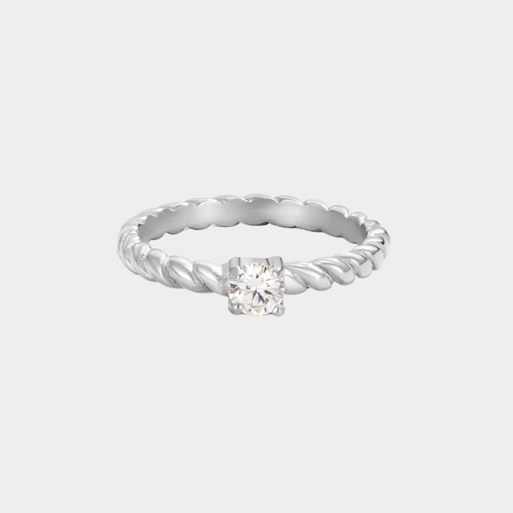 Miriam K. – Delicate Sculpted Silver Ring.