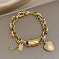 Love Link Gold Charm Bracelet