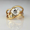 Vintage Spiral Wave Zirconia Ring