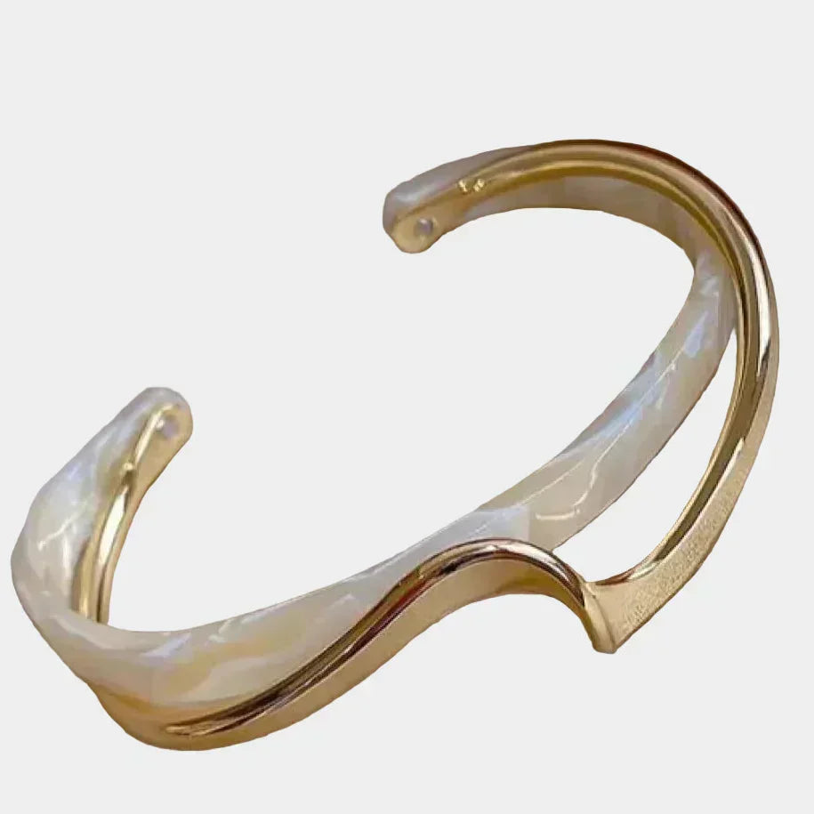 Elegant White Opal Gold Bracelet