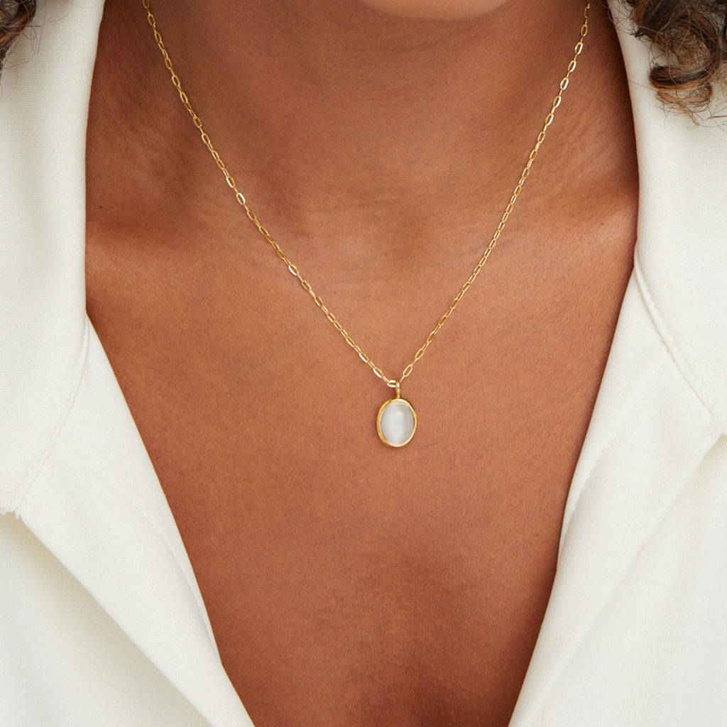 Veronica – Double Gold Necklace with Black Accents.