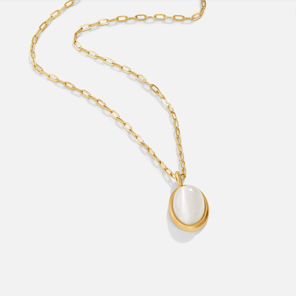 Veronica – Double Gold Necklace with Black Accents.